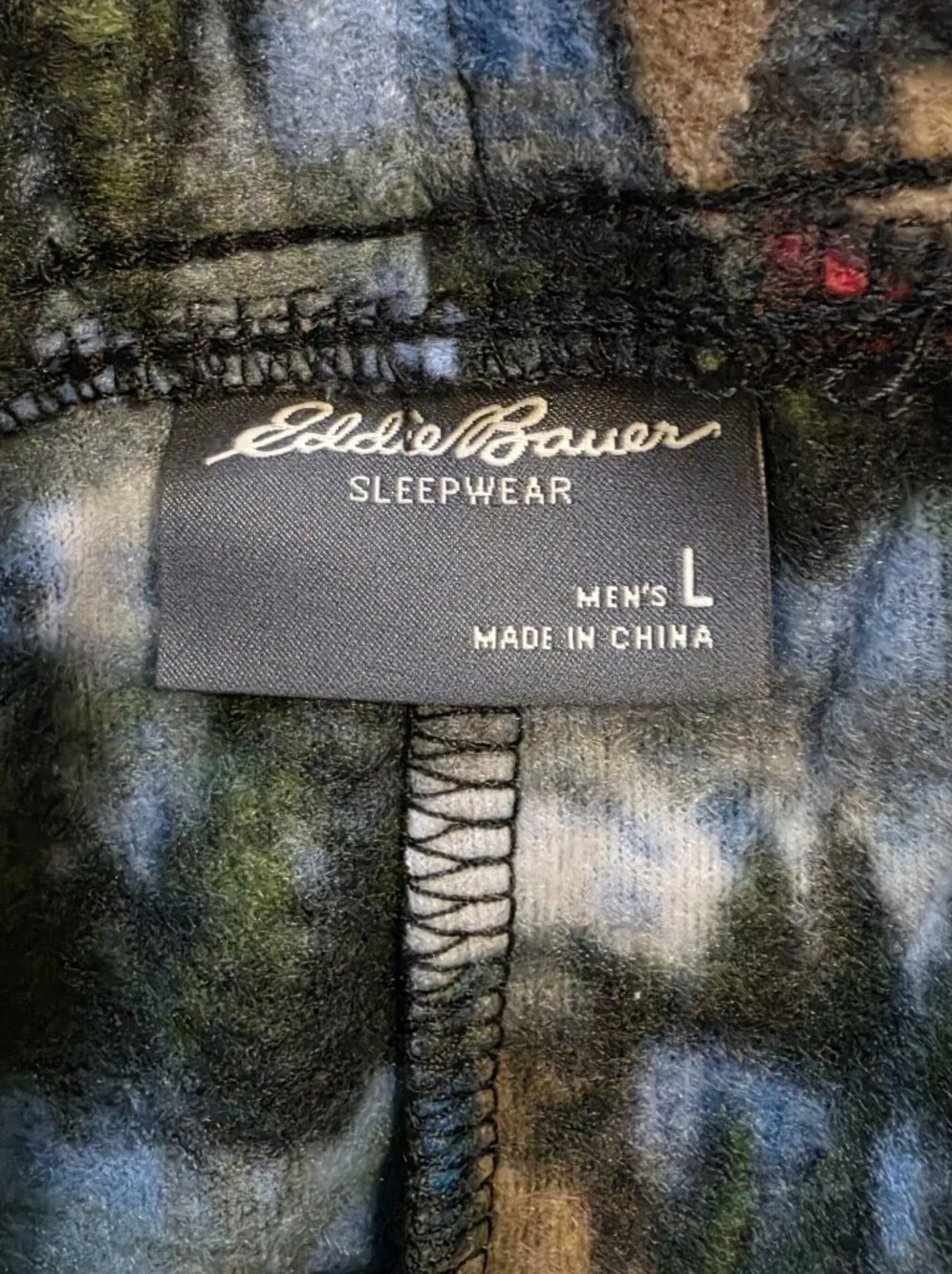 Eddie Bauer men's fleece pajama lounge pants (RN# 157622)